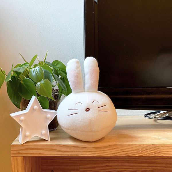 (商品画像) 【ほのぼのうさぎ】 ポンちゃんぬいぐるみ+60ｇ満月ポンセット