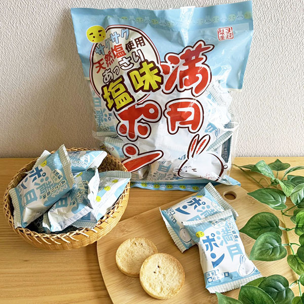 (商品画像) 【小袋入り】 塩味20個満月ポン（2枚×20個）×3パック